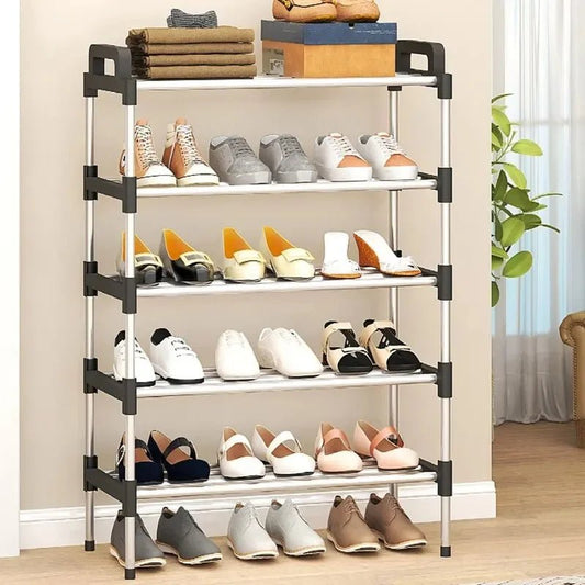 5 - 7 Floor Simple Multi - layer Dustproof Shoe Rack. Space - Saving Household Shoe Cabinet for Doorstep, Easy Assembly - Checkouts UK