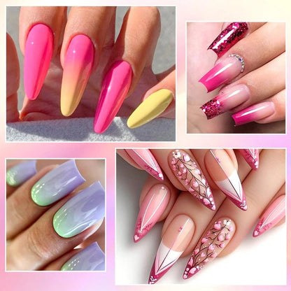 7pc Nail Gel Polish Set DIY Nail Art Design All For Decoration Soak Off UV Gel Long Lasting Manicure Painting Gel Vernis Kits - Checkouts UK