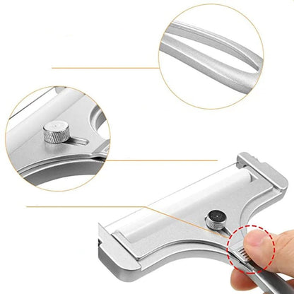 Aluminum Alloy Cheese Slicer with Wire Adjustable Thickness Cheese Butter Cutter for Soft and Semi - Hard Cheeses Kitchen Gadgets - Checkouts UK
