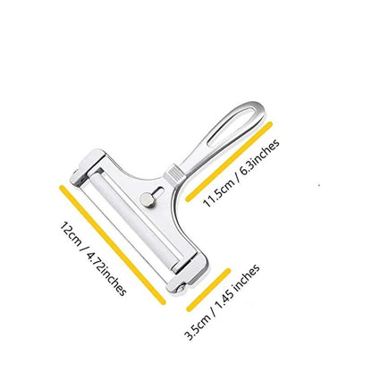 Aluminum Alloy Cheese Slicer with Wire Adjustable Thickness Cheese Butter Cutter for Soft and Semi - Hard Cheeses Kitchen Gadgets - Checkouts UK