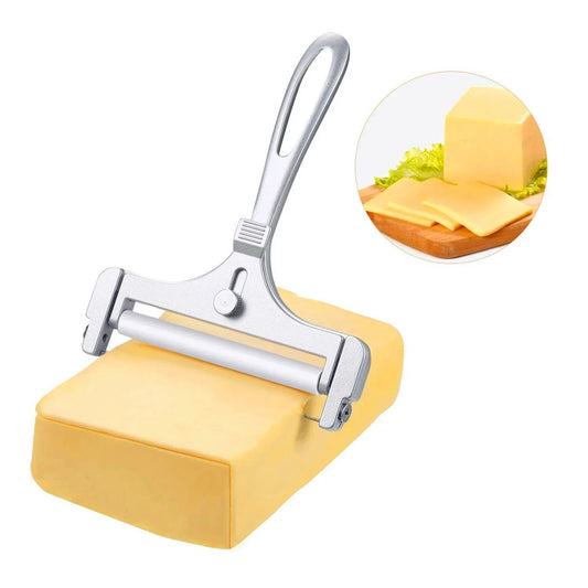 Aluminum Alloy Cheese Slicer with Wire Adjustable Thickness Cheese Butter Cutter for Soft and Semi - Hard Cheeses Kitchen Gadgets - Checkouts UK