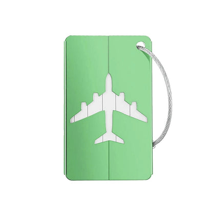 Aluminum Alloy Travel Luggage Tag Hanging Tag Suitcase Tag Plane With Name ID Cards Anti - lost Solid Color Travel Accessories.zmt - Checkouts UK