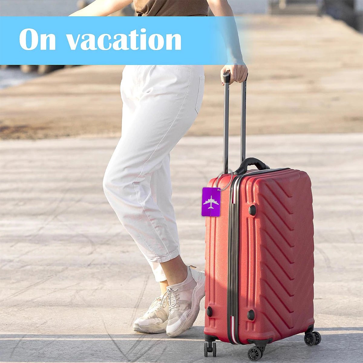 Aluminum Alloy Travel Luggage Tag Hanging Tag Suitcase Tag Plane With Name ID Cards Anti - lost Solid Color Travel Accessories.zmt - Checkouts UK