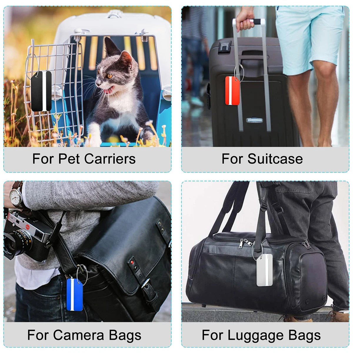 Aluminum Alloy Travel Luggage Tag Hanging Tag Suitcase Tag Plane With Name ID Cards Anti - lost Solid Color Travel Accessories.zmt - Checkouts UK
