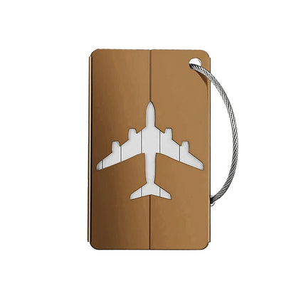 Aluminum Alloy Travel Luggage Tag Hanging Tag Suitcase Tag Plane With Name ID Cards Anti - lost Solid Color Travel Accessories.zmt - Checkouts UK
