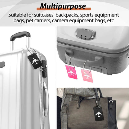 Aluminum Alloy Travel Luggage Tag Hanging Tag Suitcase Tag Plane With Name ID Cards Anti - lost Solid Color Travel Accessories.zmt - Checkouts UK