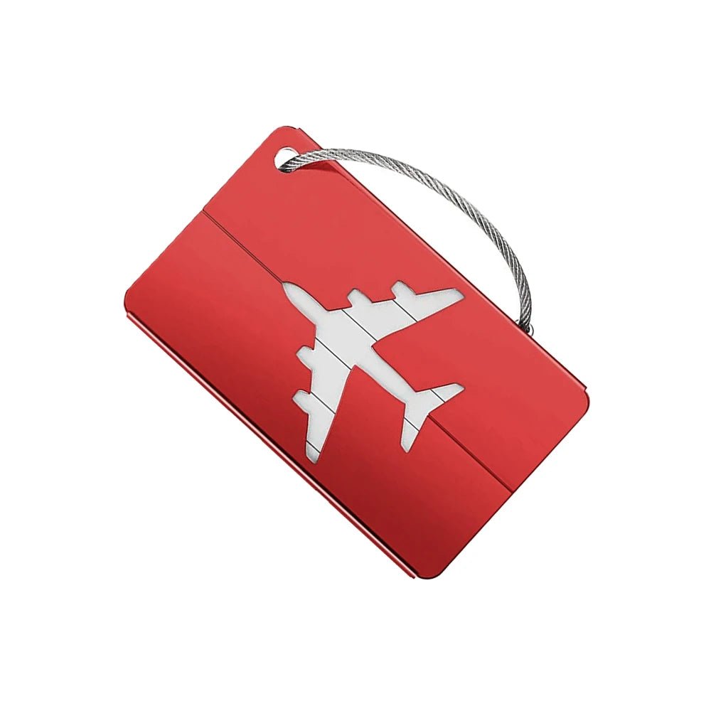 Aluminum Alloy Travel Luggage Tag Hanging Tag Suitcase Tag Plane With Name ID Cards Anti - lost Solid Color Travel Accessories.zmt - Checkouts UK