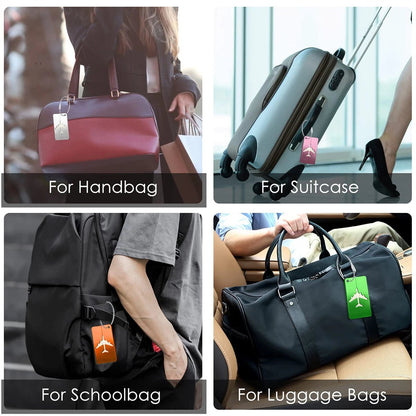 Aluminum Alloy Travel Luggage Tag Hanging Tag Suitcase Tag Plane With Name ID Cards Anti - lost Solid Color Travel Accessories.zmt - Checkouts UK