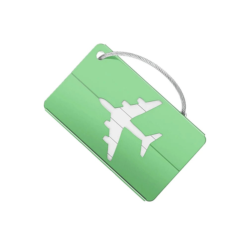 Aluminum Alloy Travel Luggage Tag Hanging Tag Suitcase Tag Plane With Name ID Cards Anti - lost Solid Color Travel Accessories.zmt - Checkouts UK