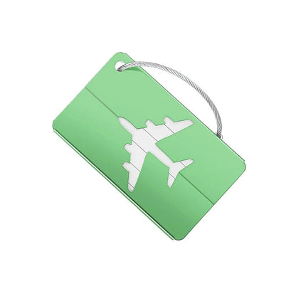 Aluminum Alloy Travel Luggage Tag Hanging Tag Suitcase Tag Plane With Name ID Cards Anti - lost Solid Color Travel Accessories.zmt - Checkouts UK