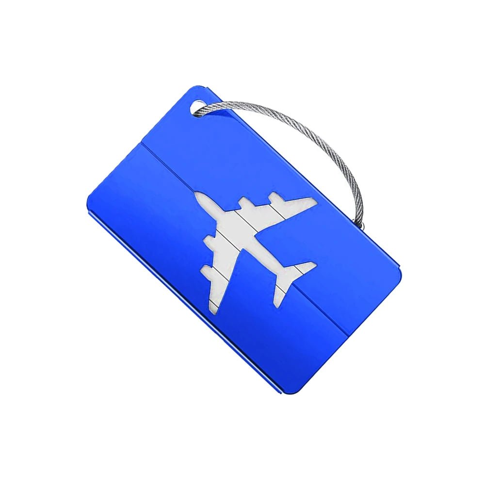 Aluminum Alloy Travel Luggage Tag Hanging Tag Suitcase Tag Plane With Name ID Cards Anti - lost Solid Color Travel Accessories.zmt - Checkouts UK