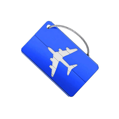Aluminum Alloy Travel Luggage Tag Hanging Tag Suitcase Tag Plane With Name ID Cards Anti - lost Solid Color Travel Accessories.zmt - Checkouts UK