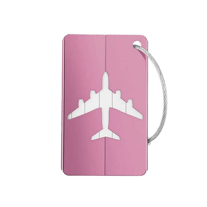 Aluminum Alloy Travel Luggage Tag Hanging Tag Suitcase Tag Plane With Name ID Cards Anti - lost Solid Color Travel Accessories.zmt - Checkouts UK
