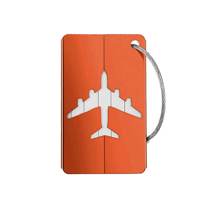 Aluminum Alloy Travel Luggage Tag Hanging Tag Suitcase Tag Plane With Name ID Cards Anti - lost Solid Color Travel Accessories.zmt - Checkouts UK