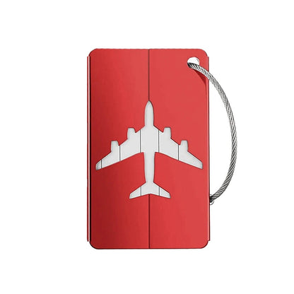 Aluminum Alloy Travel Luggage Tag Hanging Tag Suitcase Tag Plane With Name ID Cards Anti - lost Solid Color Travel Accessories.zmt - Checkouts UK