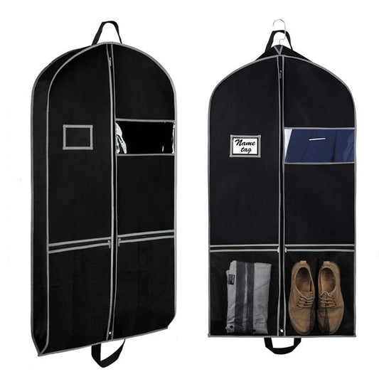 Bag Suit Bags for Travel and Storage Gusseted Zipper Suit Cover Protector with Large Accessory Pockets and Carry Handles - Checkouts UK