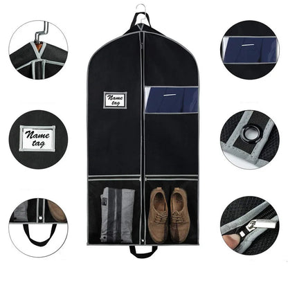Bag Suit Bags for Travel and Storage Gusseted Zipper Suit Cover Protector with Large Accessory Pockets and Carry Handles - Checkouts UK