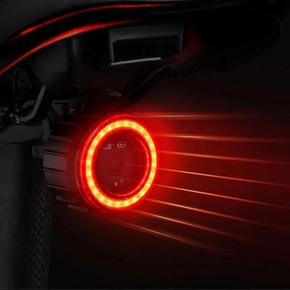 Bicycle Rear Light USB Charging High Visibility Multifunction Flashing With Brake Sensor Tail Light MTB Road Bike Lamps - Checkouts UK