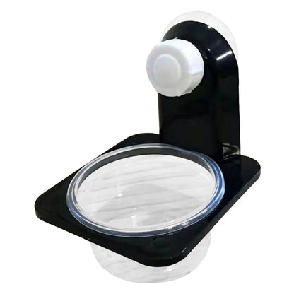 Black Plastic Gecko Feeder Ledge Space Saving Reptile Feeding Ledge for Lizard Gecko Pet Accessories Supplies - Furbury