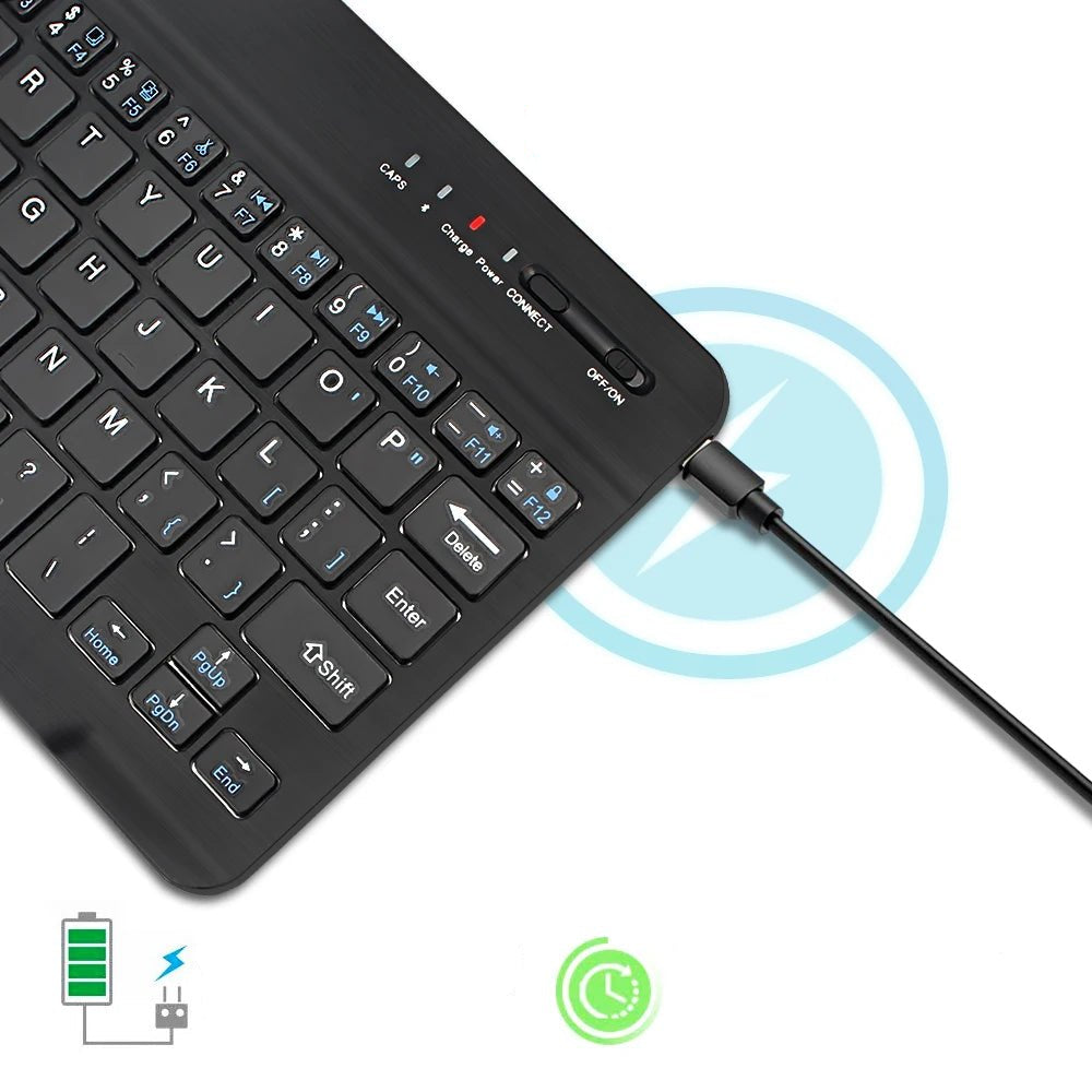 Bluetooth Wireless Keyboard Mini Keyboard For MacBook iPad 2.4G Rechargeable Gaming Receiver For Android iOS Windows - Checkouts UK