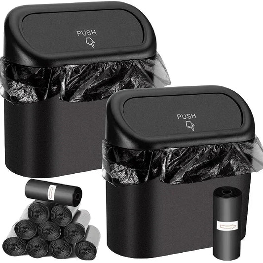 Car Trash Can (with Lid) Contains 60 (300) Garbage Bags, Small Car Trash Can, Leak - proof Mini Car Accessories - Checkouts UK