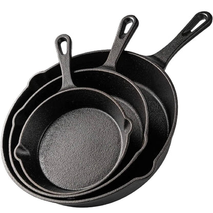 Cast Iron Frying Pan,14/16/20cm Non - stick Skillet Kitchen Fry Pot Breakfast Pan Omelette Pancake Pot Induction Cooking Cookware - Checkouts UK