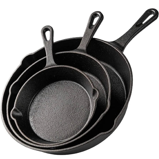 Cast Iron Frying Pan,14/16/20cm Non - stick Skillet Kitchen Fry Pot Breakfast Pan Omelette Pancake Pot Induction Cooking Cookware - Checkouts UK