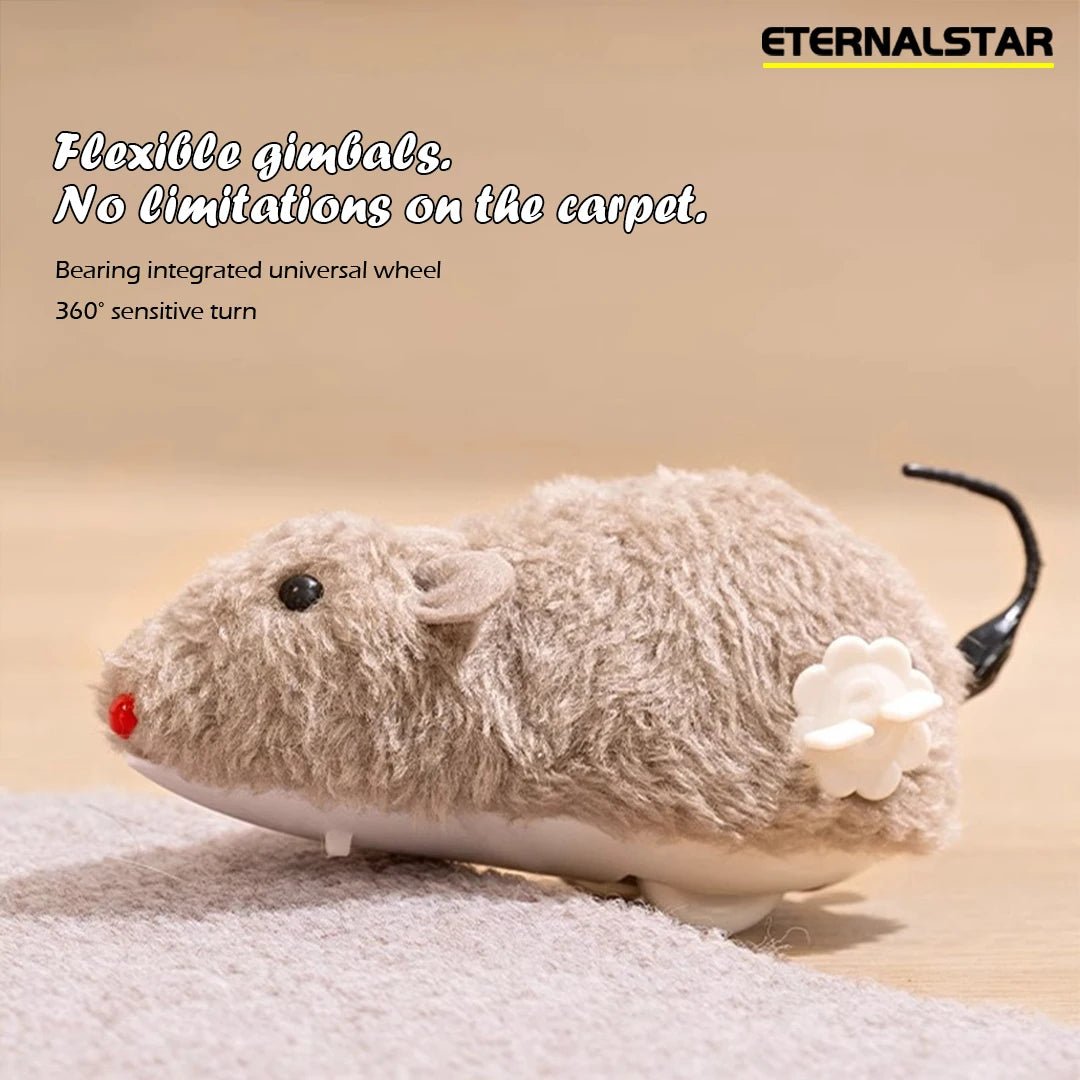 Cat Toys Clockwork Simulation Mouse No Batteries Durable Indoor Cat Hi - Lo Relieve Boredom Interactive Plush Toys Pet Toys - Checkouts UK