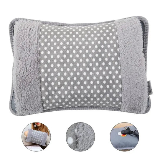 Charging Electric Hot Water Bag EU 220V 500W Rechargeable Winter Hand Warmer Dot Pattern Double Insert Hand Warmer Hot Water Bag - Checkouts UK