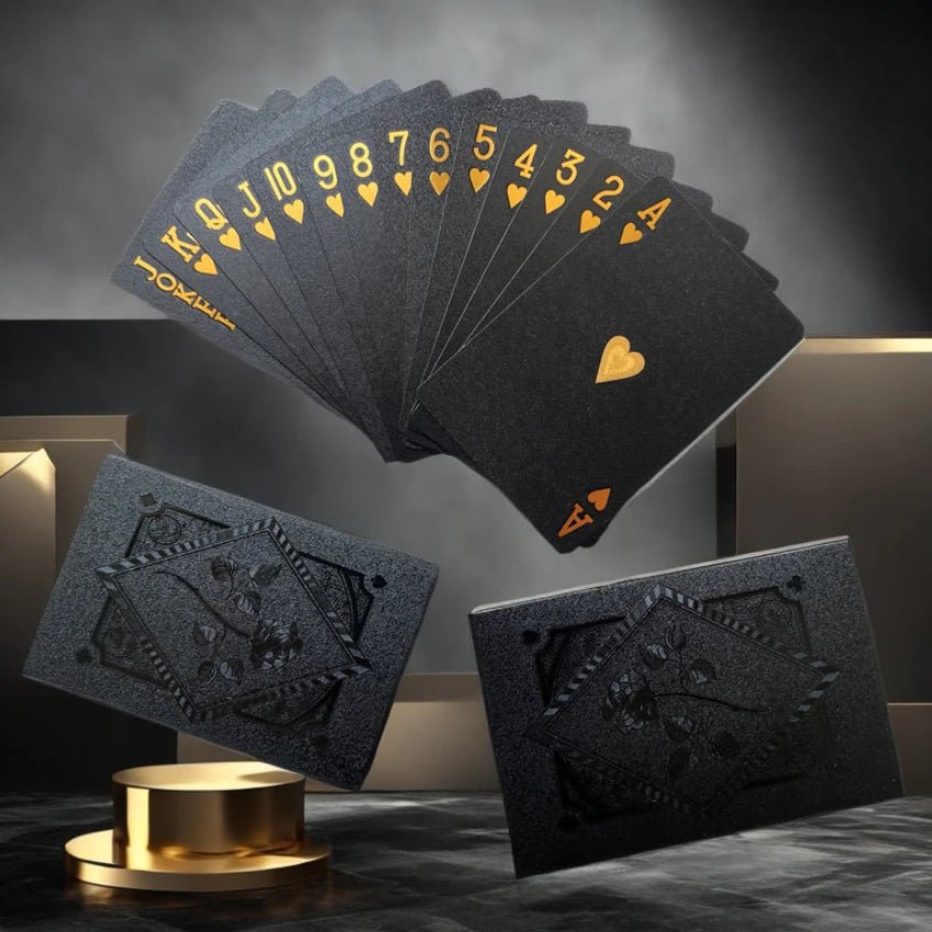 Color Black Gold Playing Card Game Card Group Waterproof Poker Suit Magic Dmagic Package Board Game Gift Collection - Checkouts UK