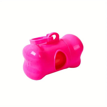 Colorful Bone - Shaped Dog Poop Bag Dispensers With 1 Disposable Bags, Portable Pet Waste Holder, For Outdoor Walks And Training - Furbury