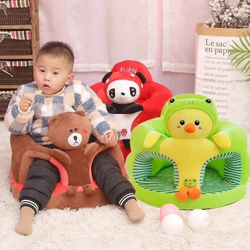 Cute Baby Sofa Support Seat Cover Plush Chair LearningTo Sit Feeding Chair Comfortable Toddler Nest Puff Washable Without Filler - Checkouts UK