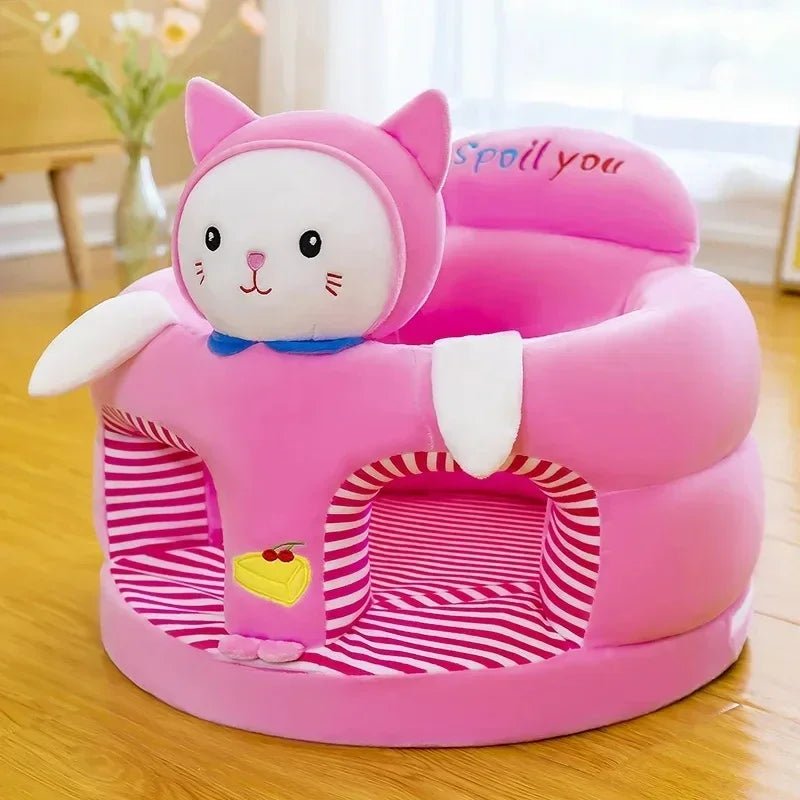 Cute Baby Sofa Support Seat Cover Plush Chair LearningTo Sit Feeding Chair Comfortable Toddler Nest Puff Washable Without Filler - Checkouts UK