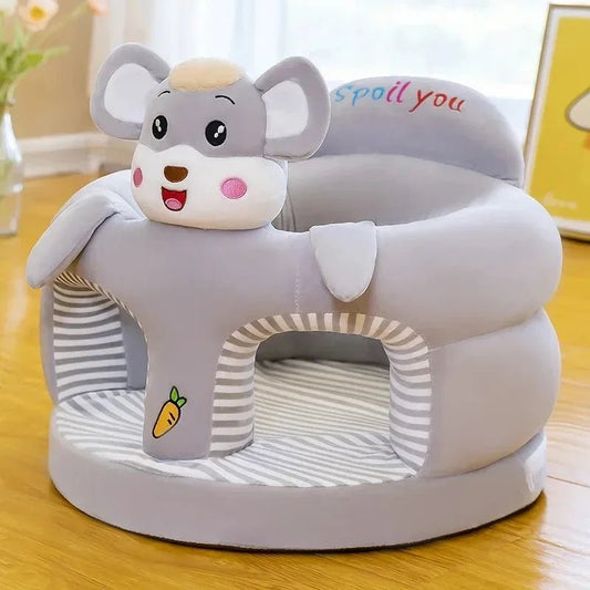 Cute Baby Sofa Support Seat Cover Plush Chair LearningTo Sit Feeding Chair Comfortable Toddler Nest Puff Washable Without Filler - Checkouts UK