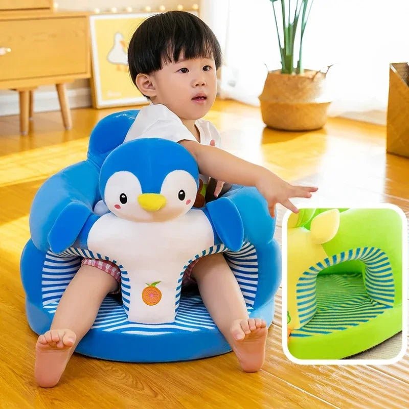 Cute Baby Sofa Support Seat Cover Plush Chair LearningTo Sit Feeding Chair Comfortable Toddler Nest Puff Washable Without Filler - Checkouts UK