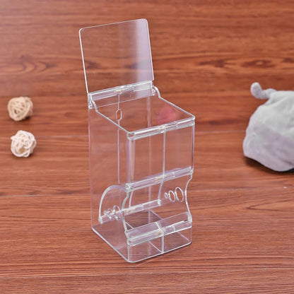 Cute Hamster Samll Animal Automatic Pet Food Feeder Transparent Safe Food Bowl - Furbury