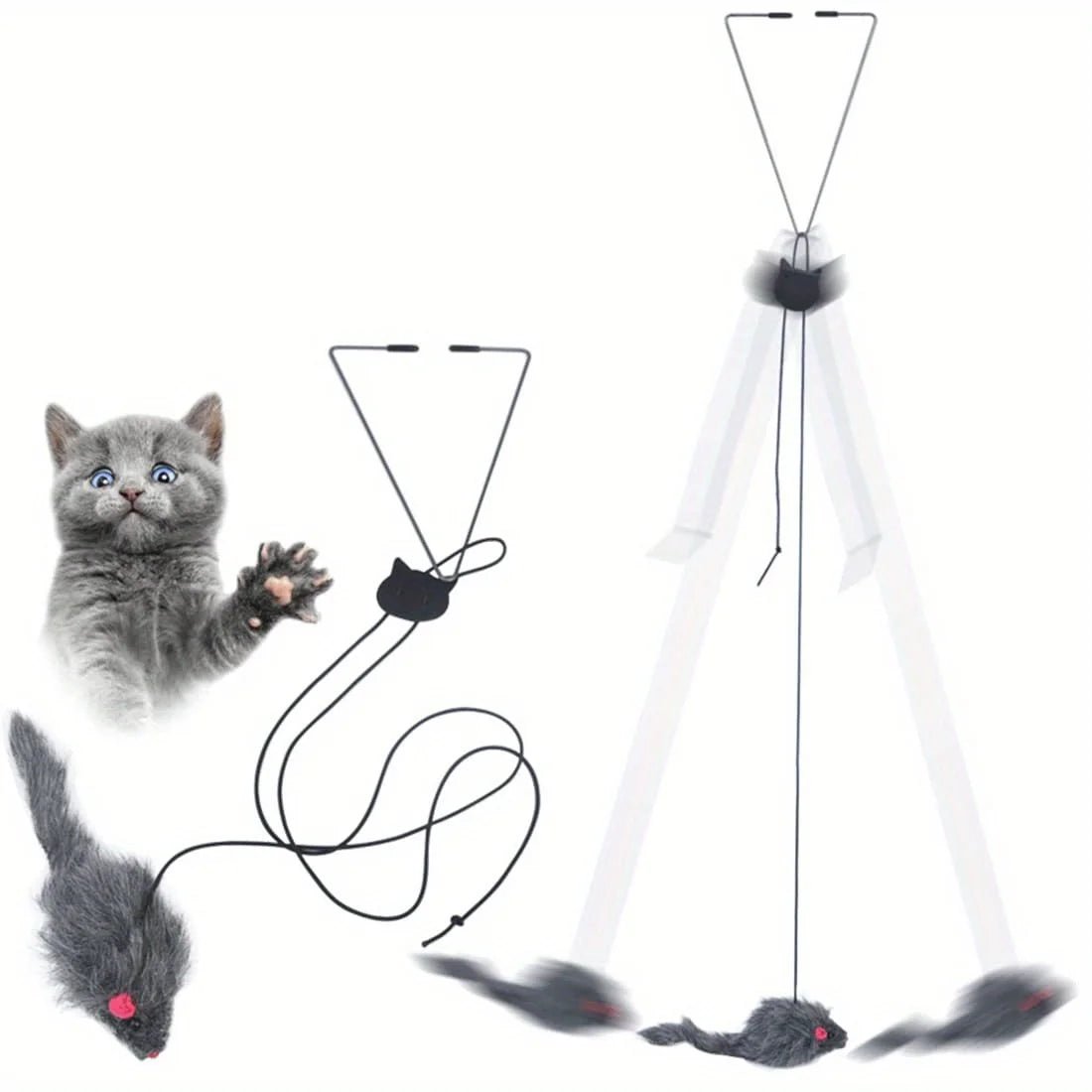 Door Hanging Cat Toy Stress Relieve Living OmDoor Hanging Toy for Living Room Hanging Kitten - Furbury