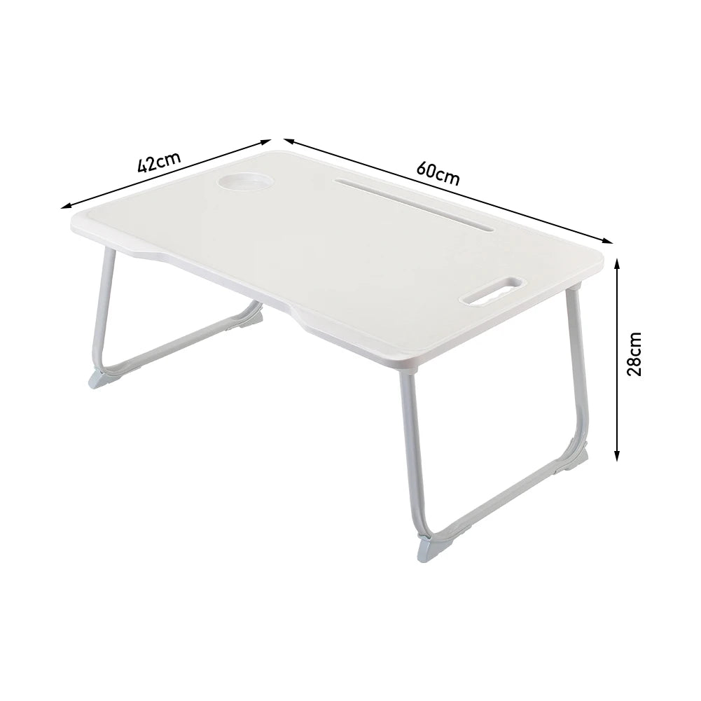 Foldable portable laptop bed desk with drawer for laptop, 60cmW x 42cmD x 28cmH - Checkouts UK