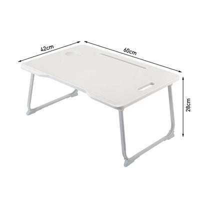 Foldable portable laptop bed desk with drawer for laptop, 60cmW x 42cmD x 28cmH - Checkouts UK