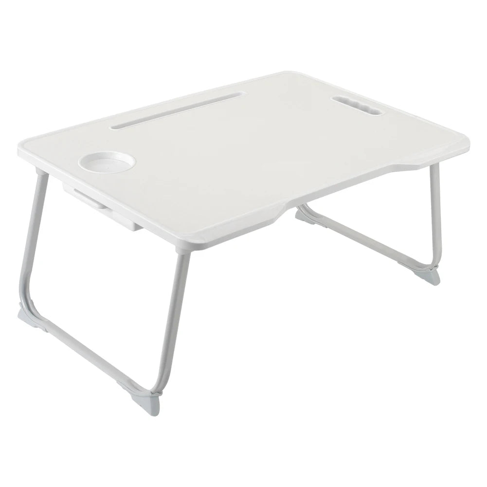 Foldable portable laptop bed desk with drawer for laptop, 60cmW x 42cmD x 28cmH - Checkouts UK