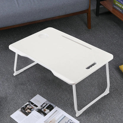 Foldable portable laptop bed desk with drawer for laptop, 60cmW x 42cmD x 28cmH - Checkouts UK
