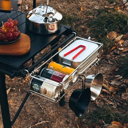 Folding Camping IGT Table Wood Portable Lightweight Camp BBQ Grill Table Removable Outdoor Picnic Fishing Camping Table - Checkouts UK