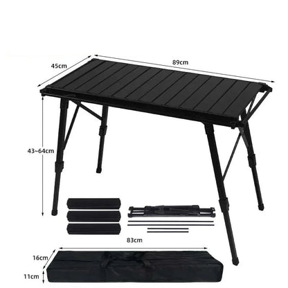 Folding Camping IGT Table Wood Portable Lightweight Camp BBQ Grill Table Removable Outdoor Picnic Fishing Camping Table - Checkouts UK