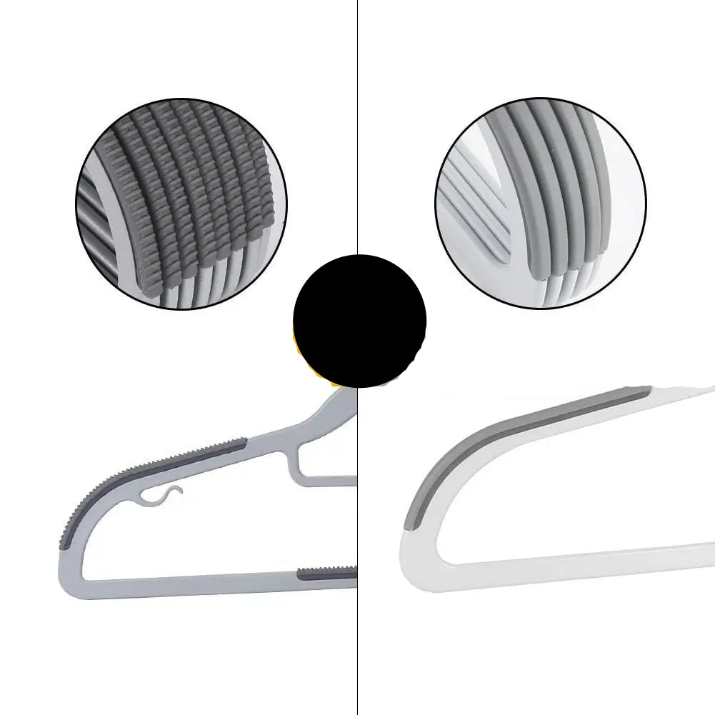 Heavy Duty Standard Plastic Hangers 50 Pack with Non - Slip Design 360°Swivel Hook Space Saving Organizer for Bedroom Closet,Shirt - Checkouts UK