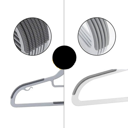 Heavy Duty Standard Plastic Hangers 50 Pack with Non - Slip Design 360°Swivel Hook Space Saving Organizer for Bedroom Closet,Shirt - Checkouts UK