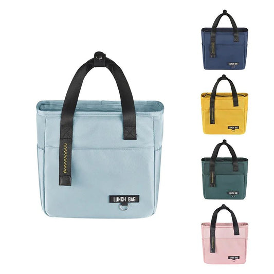 Insulated Bento Lunch Box Thermal Bag Large Capacity Food Zipper Storage Bags Container for Women Cooler Travel Picnic Handbags - Checkouts UK