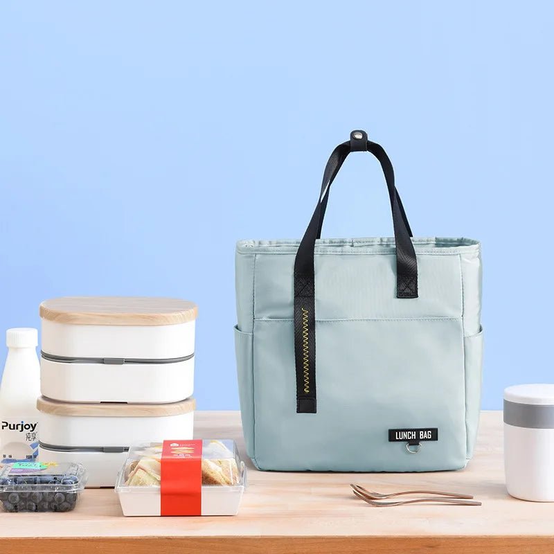 Insulated Bento Lunch Box Thermal Bag Large Capacity Food Zipper Storage Bags Container for Women Cooler Travel Picnic Handbags - Checkouts UK