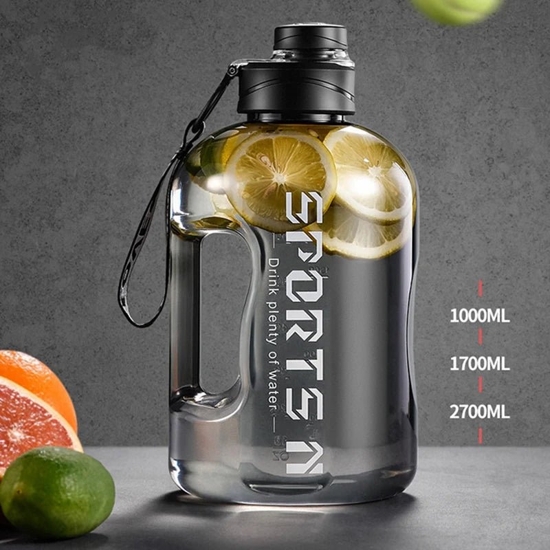 Insulated Water Bottles with Straw Gym Traveling Hiking Camping Hot Water Bottle for Men Women Leakproof Fitness Bottle - Checkouts UK