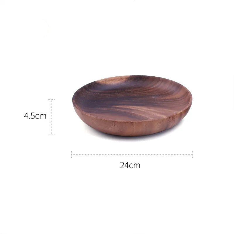 Kitchen Natural Wooden Bowl Household Fruit Bowl Salad Bowl For Home Restaurant Food Container Wooden Utensils Note The Size hot - Checkouts UK