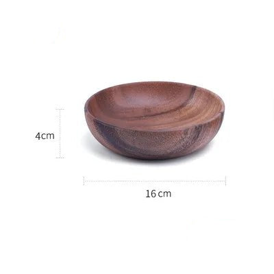 Kitchen Natural Wooden Bowl Household Fruit Bowl Salad Bowl For Home Restaurant Food Container Wooden Utensils Note The Size hot - Checkouts UK
